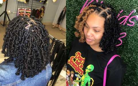 Medium size Butterfly locs shoulder length $20 deposit