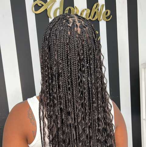 Bohemian Knotless Braids service