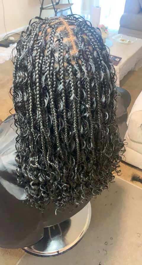 Boho knotless braids