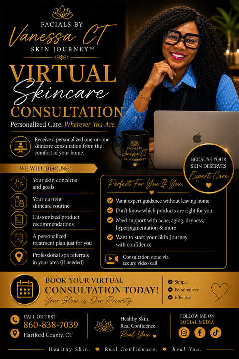 VIRTUAL SKIN JOURNEY COINSULTATION ( CHOOSING THE RIGHT PRODUCTS/ROUTINE) vs In‑Person Facial: Which to Book Image