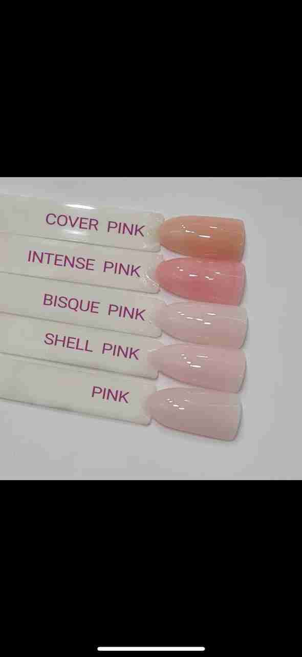  nail colors,pink shades,product display,beauty products  