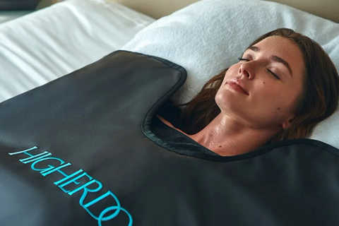 Sauna detoxing w/ infrared and wrap