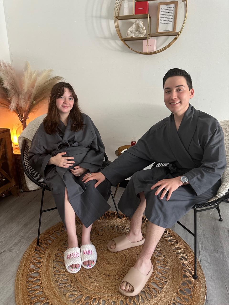  couple,spa,relaxation,robes,young-adult 