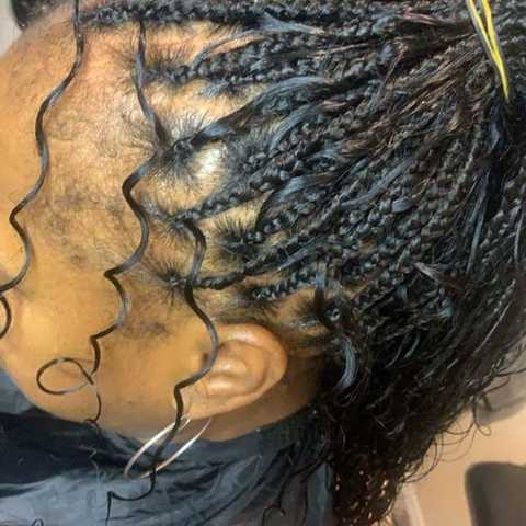 Boho knotless braids