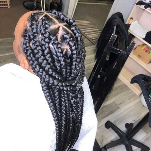 Large box braids waist length hair included $20 deposit