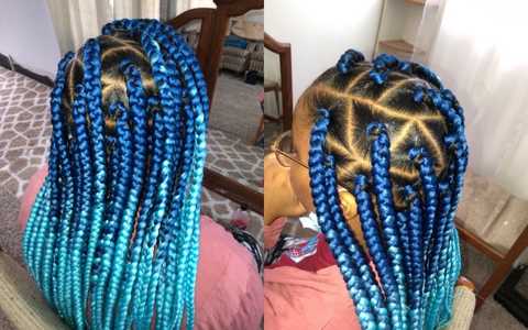 Jumbo box braids waist length hair included $20 deposit