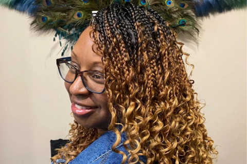 Crochets (w/ curly hair extensions )