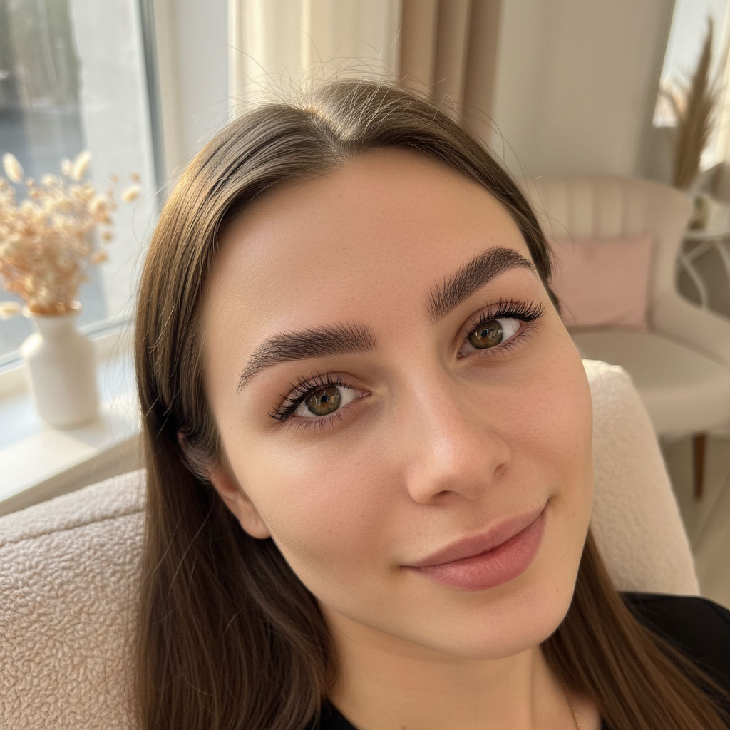 Brow Lamination Transforming Eyebrows image