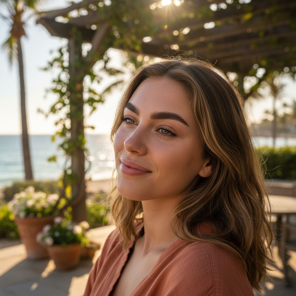 Combination Eyebrows for a Natural Summer Look