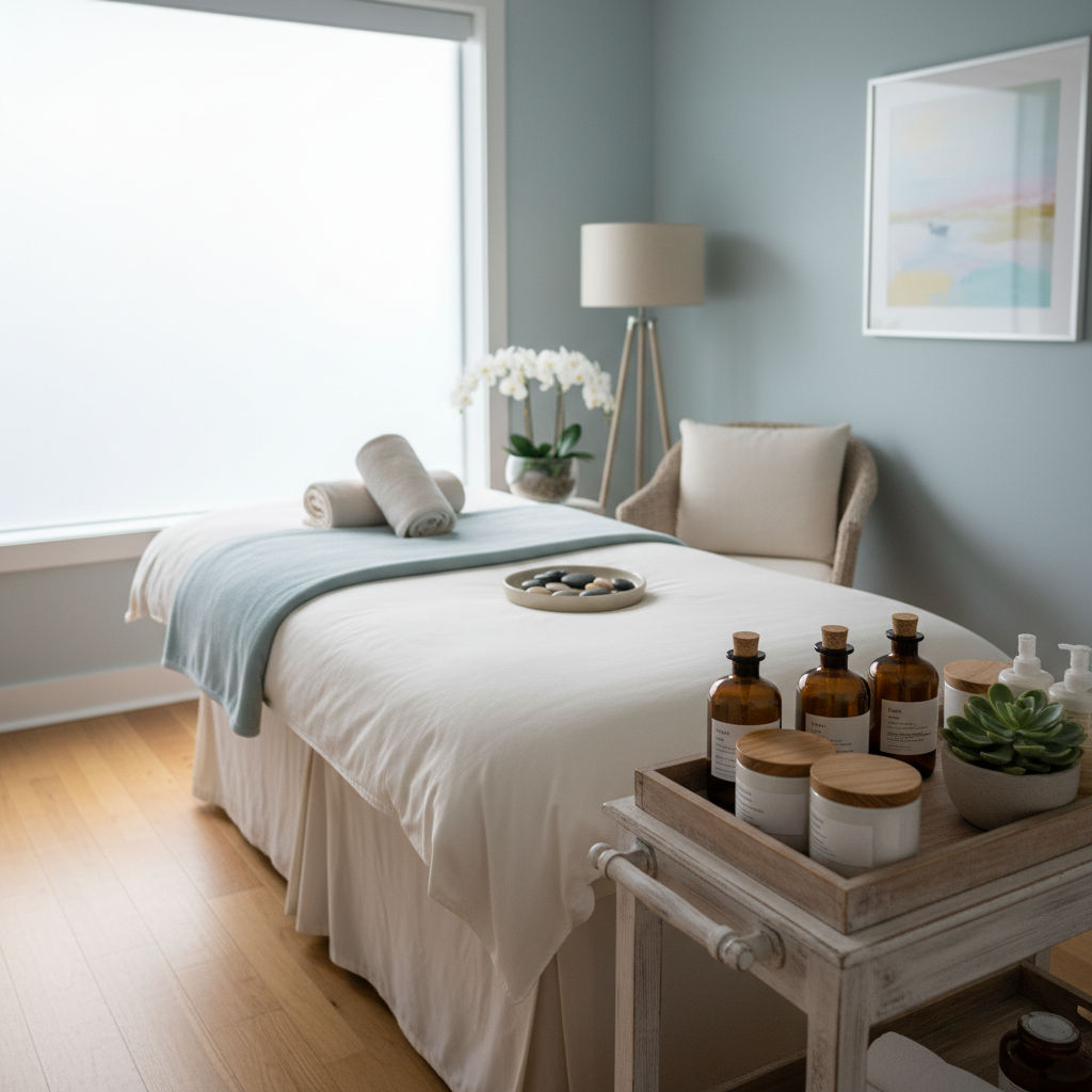 A serene spa environment for facials