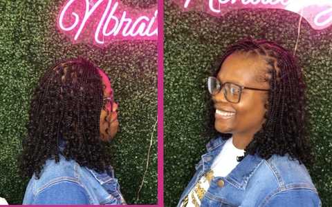 Small bob boho Knotless braids
