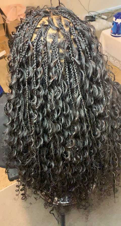 Boho knotless braids
