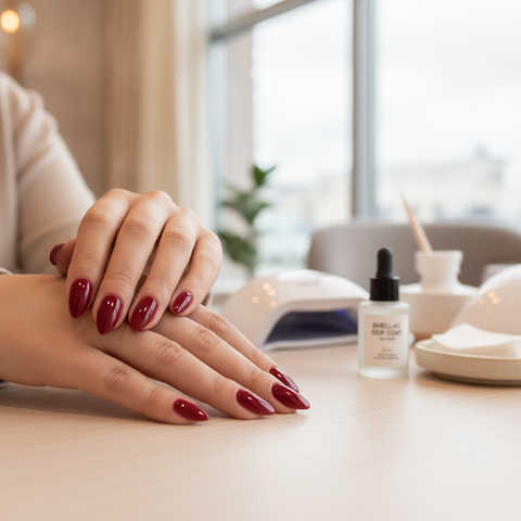 Fullset with shellac /gel (no chip off color)