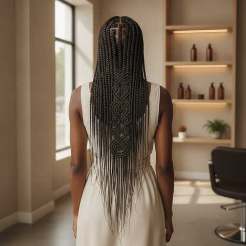 Cornrows Tribal Braids – Waist Length