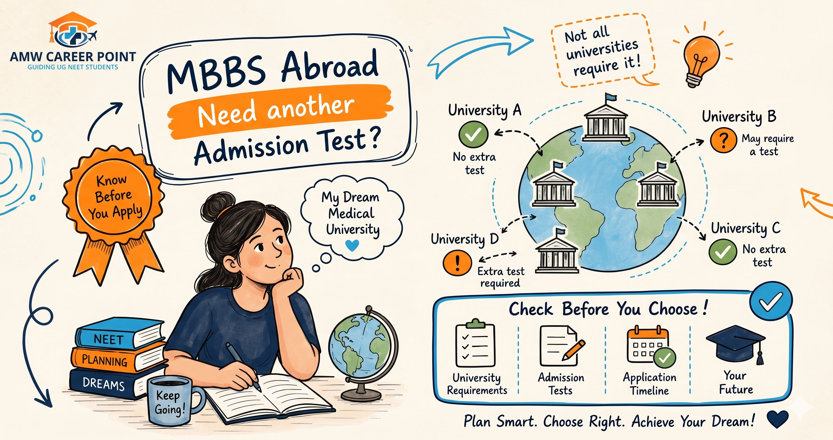 MBBS Abroad Admission Test and NEET Guidelines Infographic