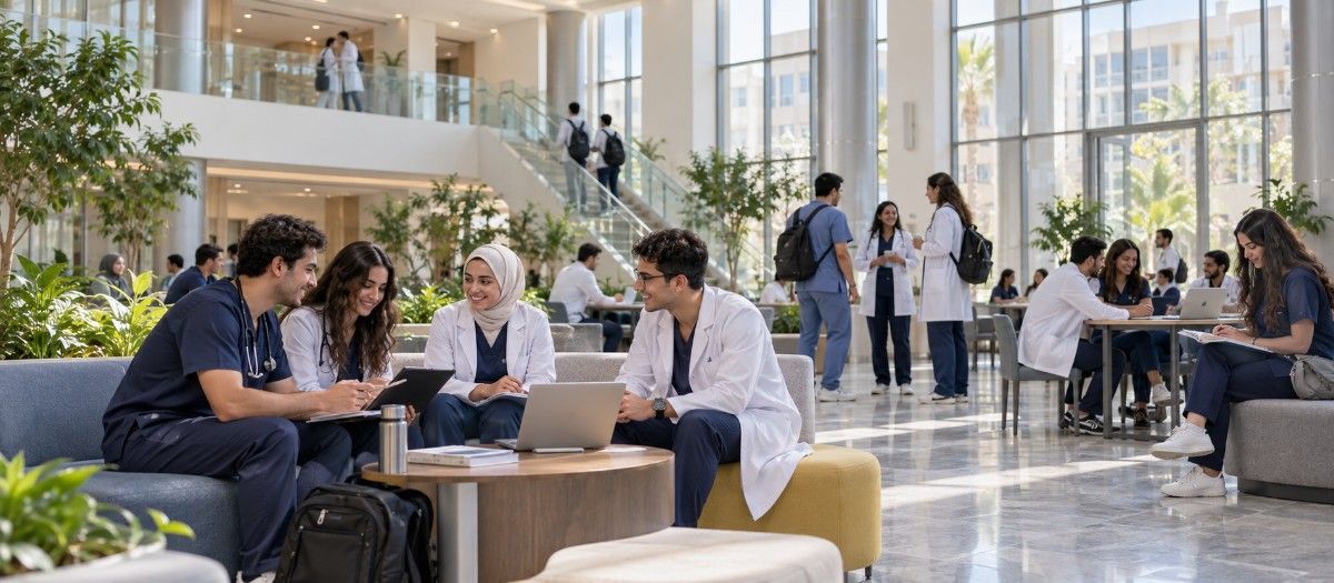 "Benha National University student life on campus"