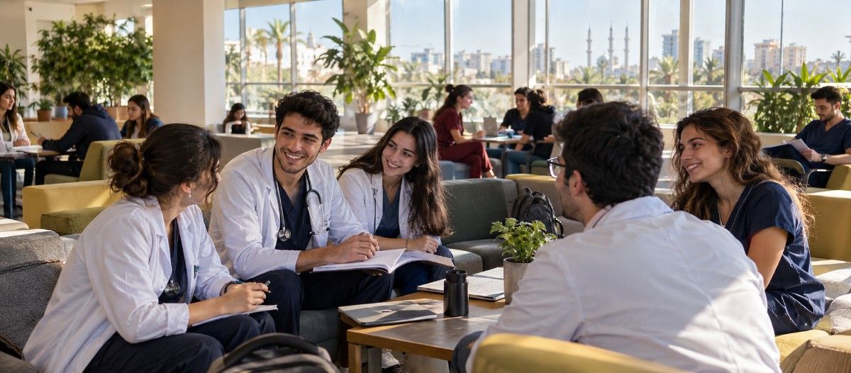 "Adana Faculty of Medicine student life on campus"