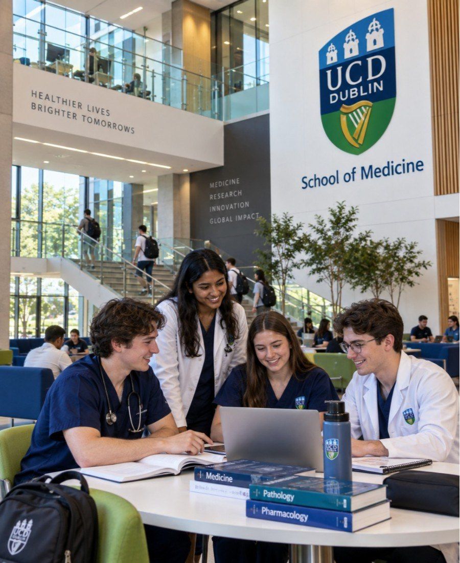 "University College Dublin School of Medicine student life on campus"