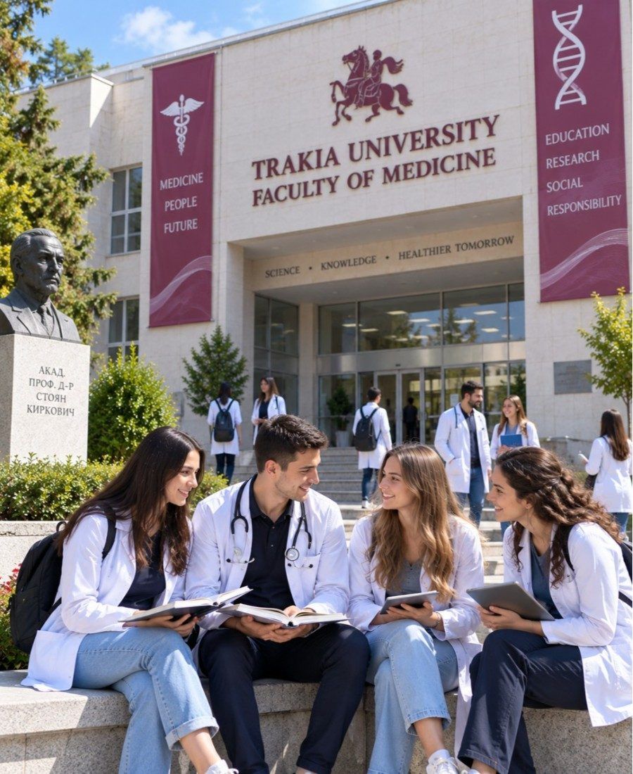"Trakia University Faculty of Medicine student life on campus"