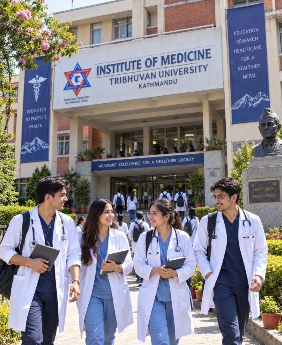 "Institute of Medicine Tribhuvan University student life on campus"