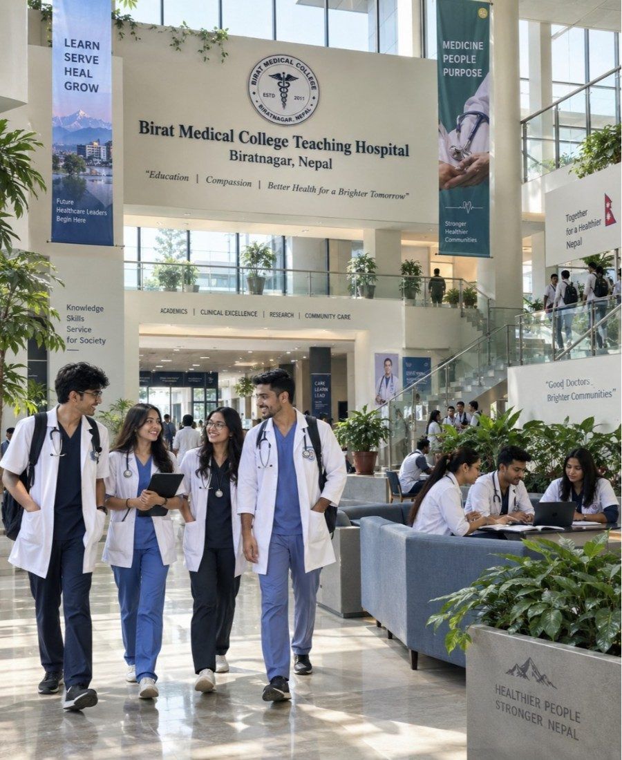 "Birat Medical College Teaching Hospital student life on campus"