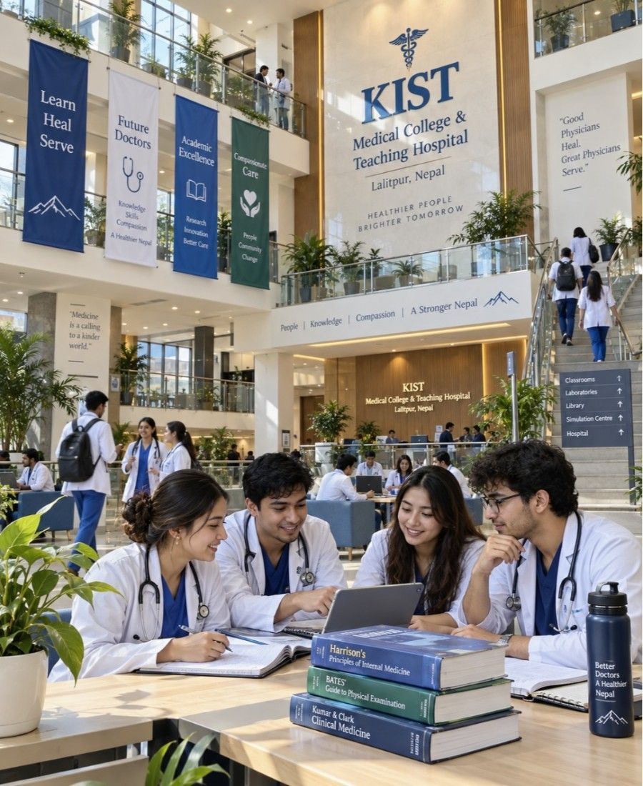"KIST Medical College student life on campus"