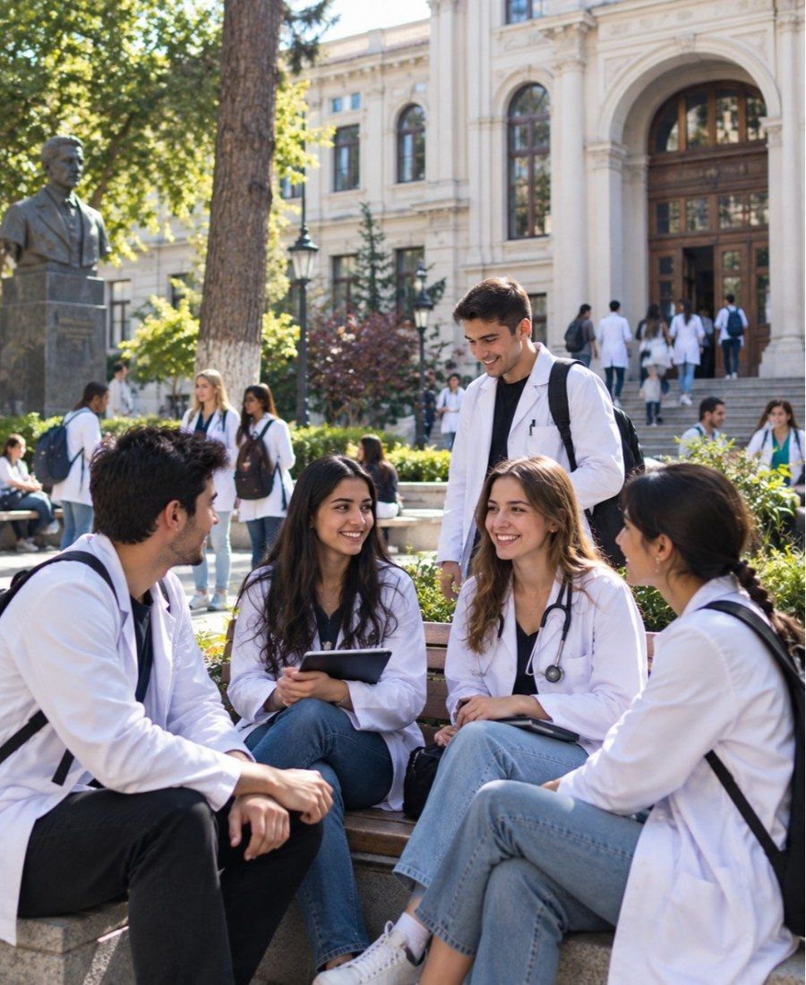 "Tbilisi State Medical University Campus, Tbilisi, Georgia students life in campus"