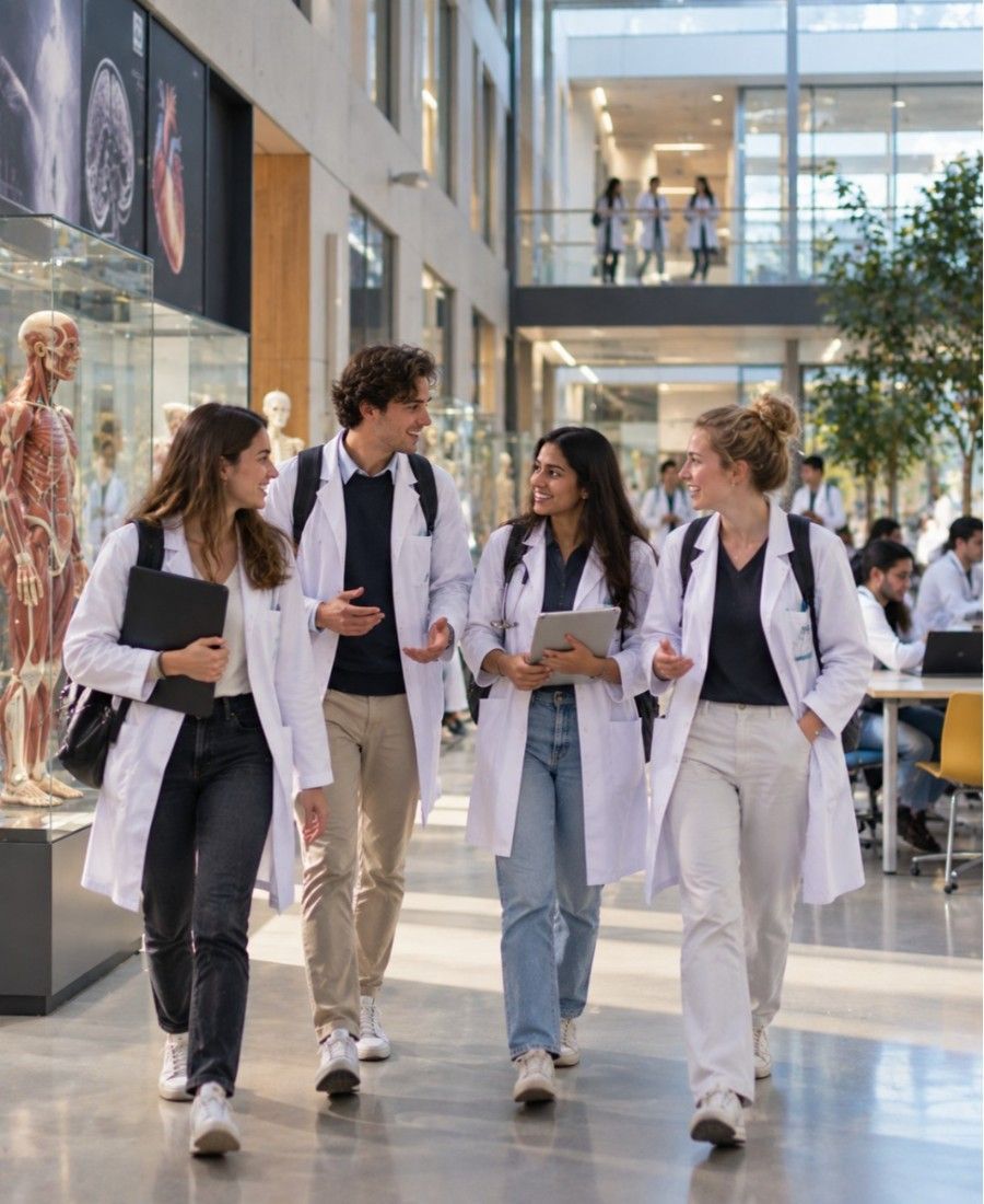 "Maastricht University Faculty of Health, Medicine and Life Sciences student life on campus"