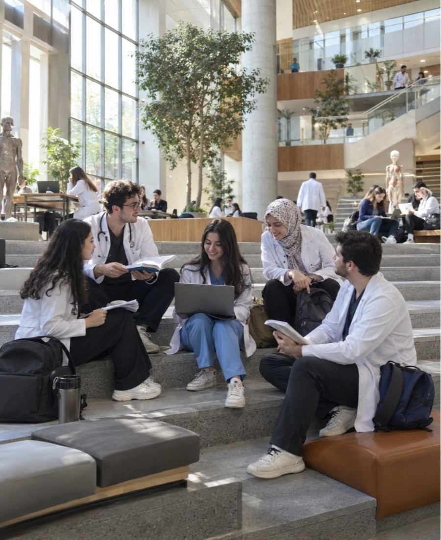 "Istanbul University-Cerrahpasa studnts seat in Campus"