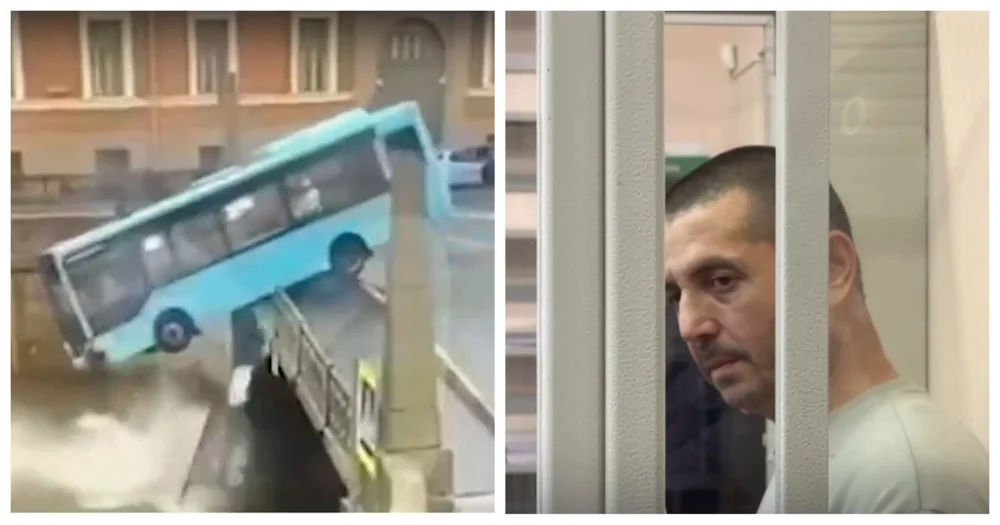 Seis años de prisión a conductor de autobús que cayó al río en San Petersburgo con pasajeros a bordo.