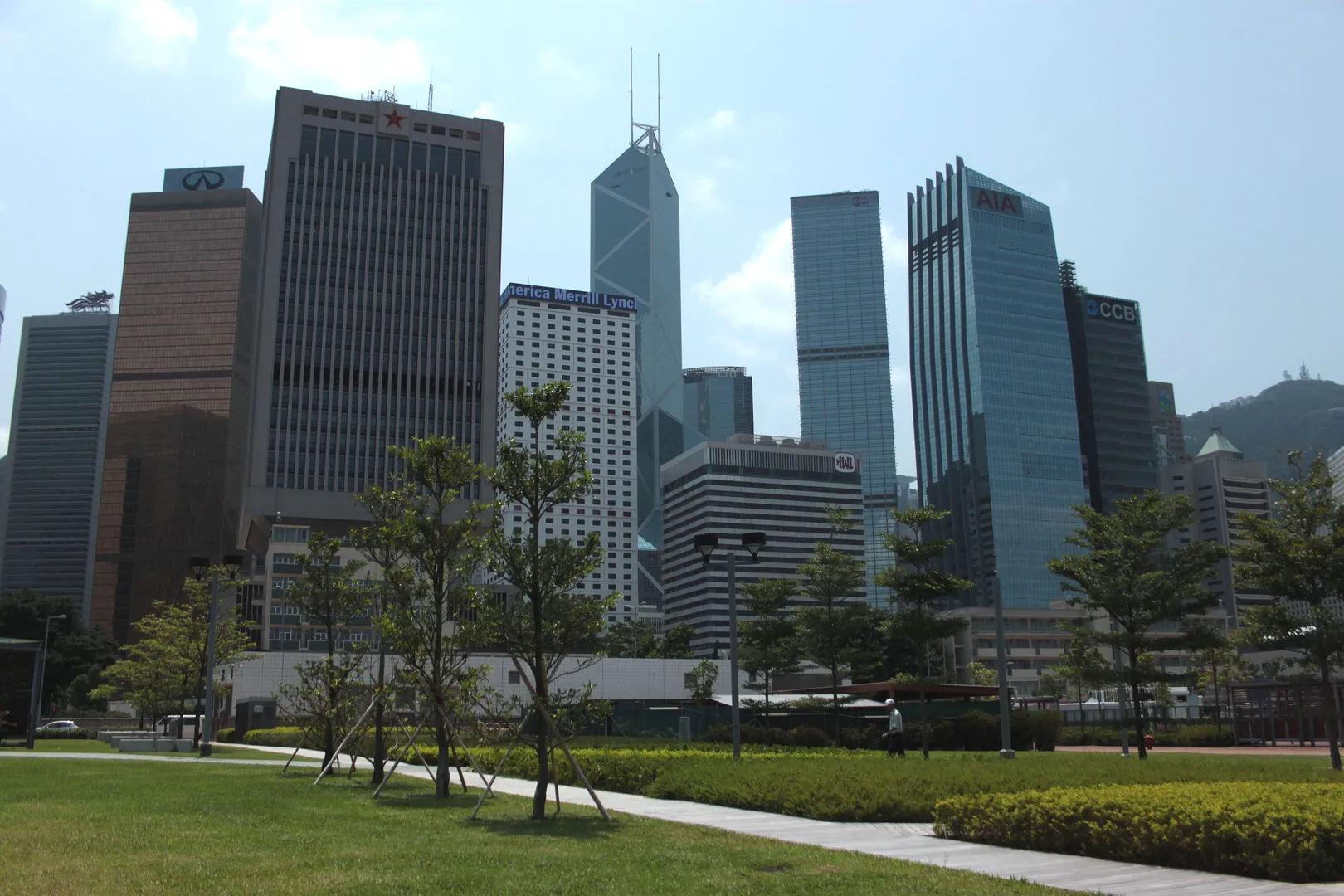 Nowoczesne wieżowce w dzielnicy Central, Hongkong