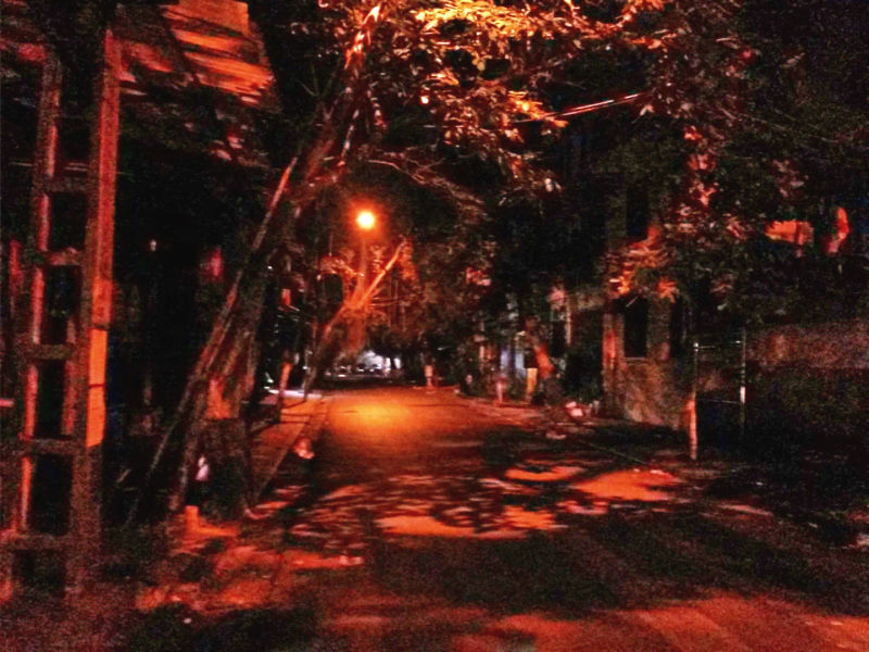 Ulica Hanoi w nocy