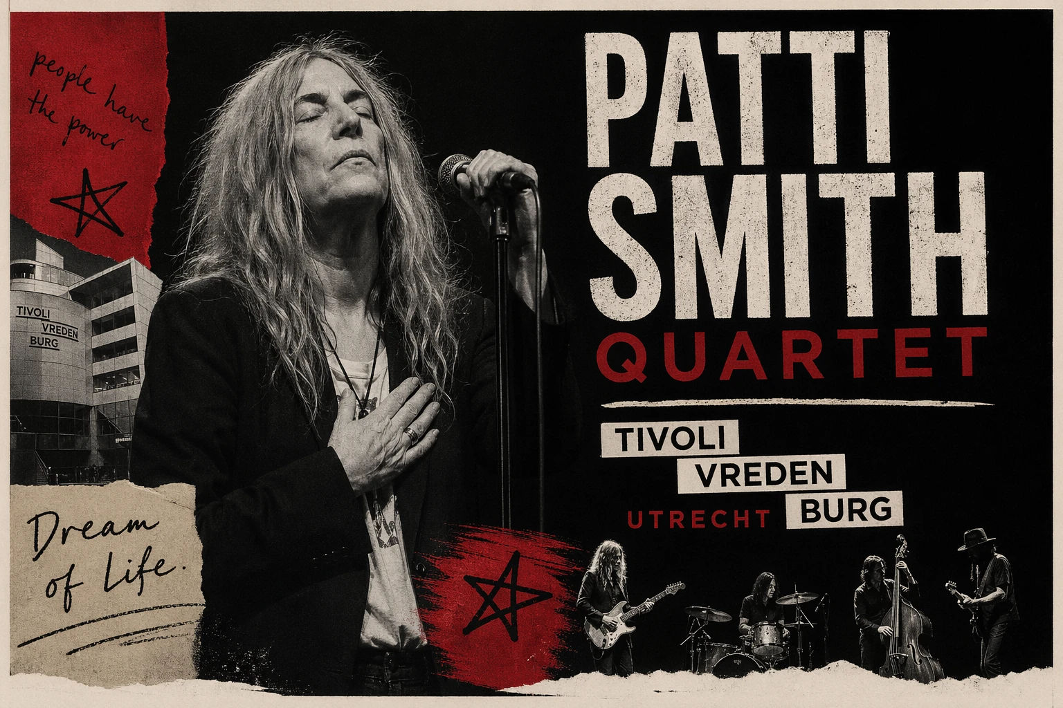 Patti Smith Quartet at TivoliVredenburg Utrecht 2026 cover