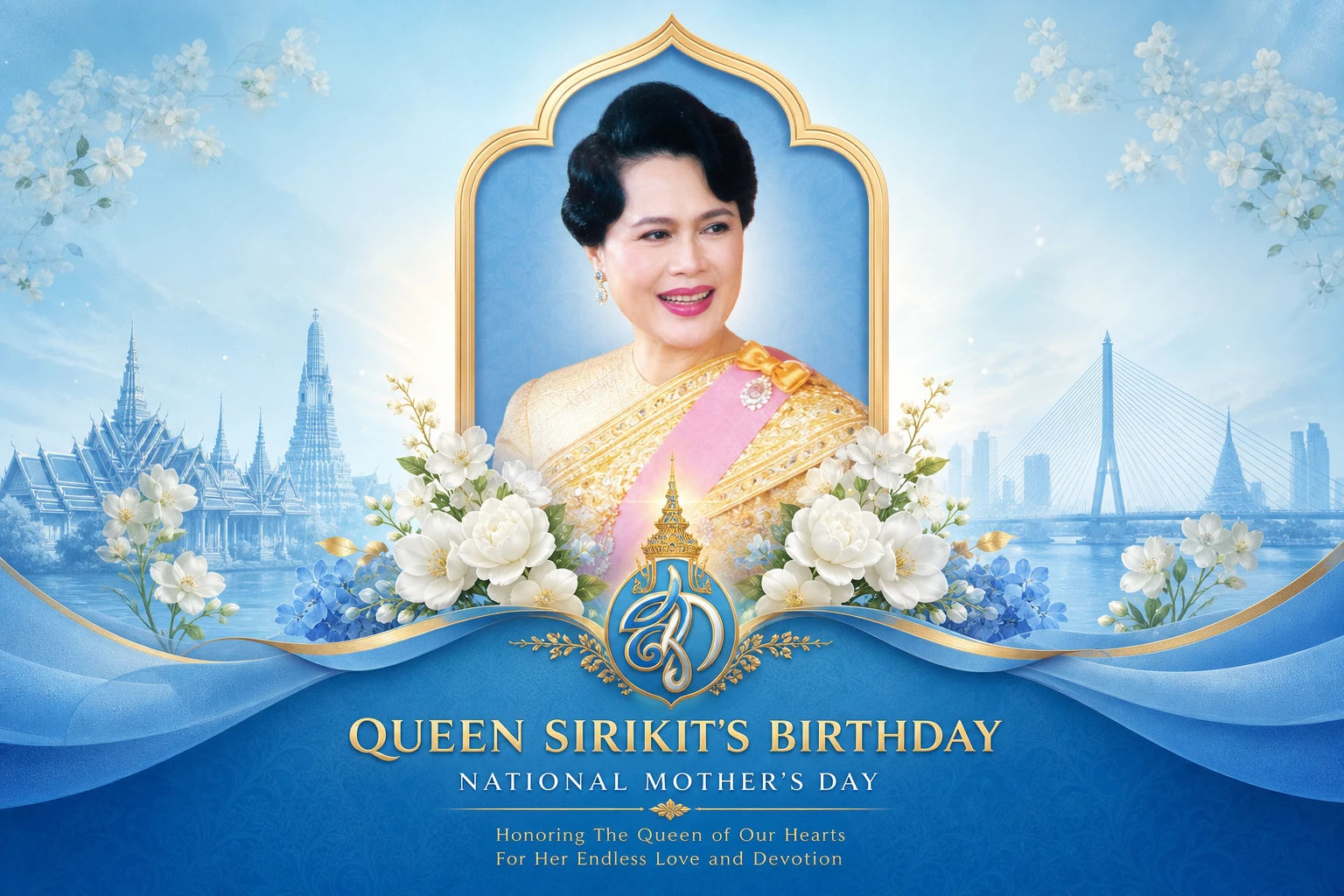 Queen Sirikit's Birthday / National Mother's Day 2026 - Holiday / Public event in Bangkok