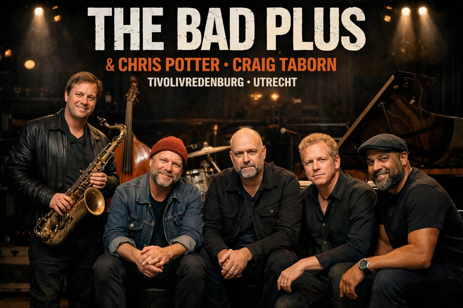 The Bad Plus, Chris Potter & Craig Taborn at TivoliVredenburg Utrecht 2026 cover