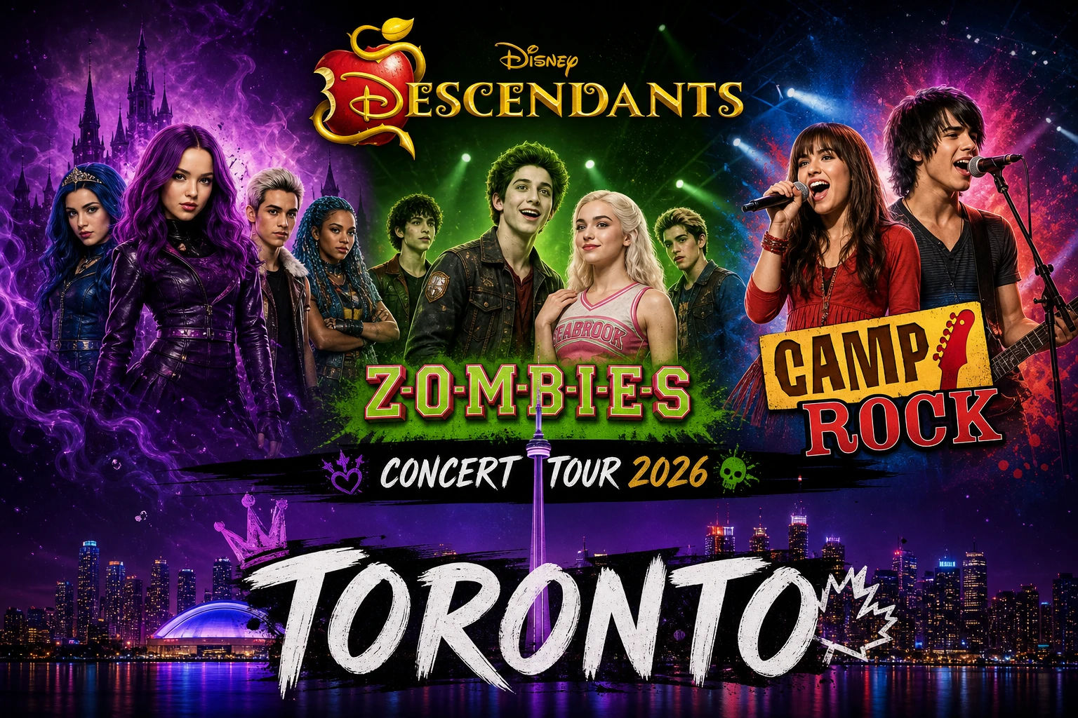 Disney Descendants, ZOMBIES & Camp Rock: Worlds Collide Concert Tour 2026 in Toronto