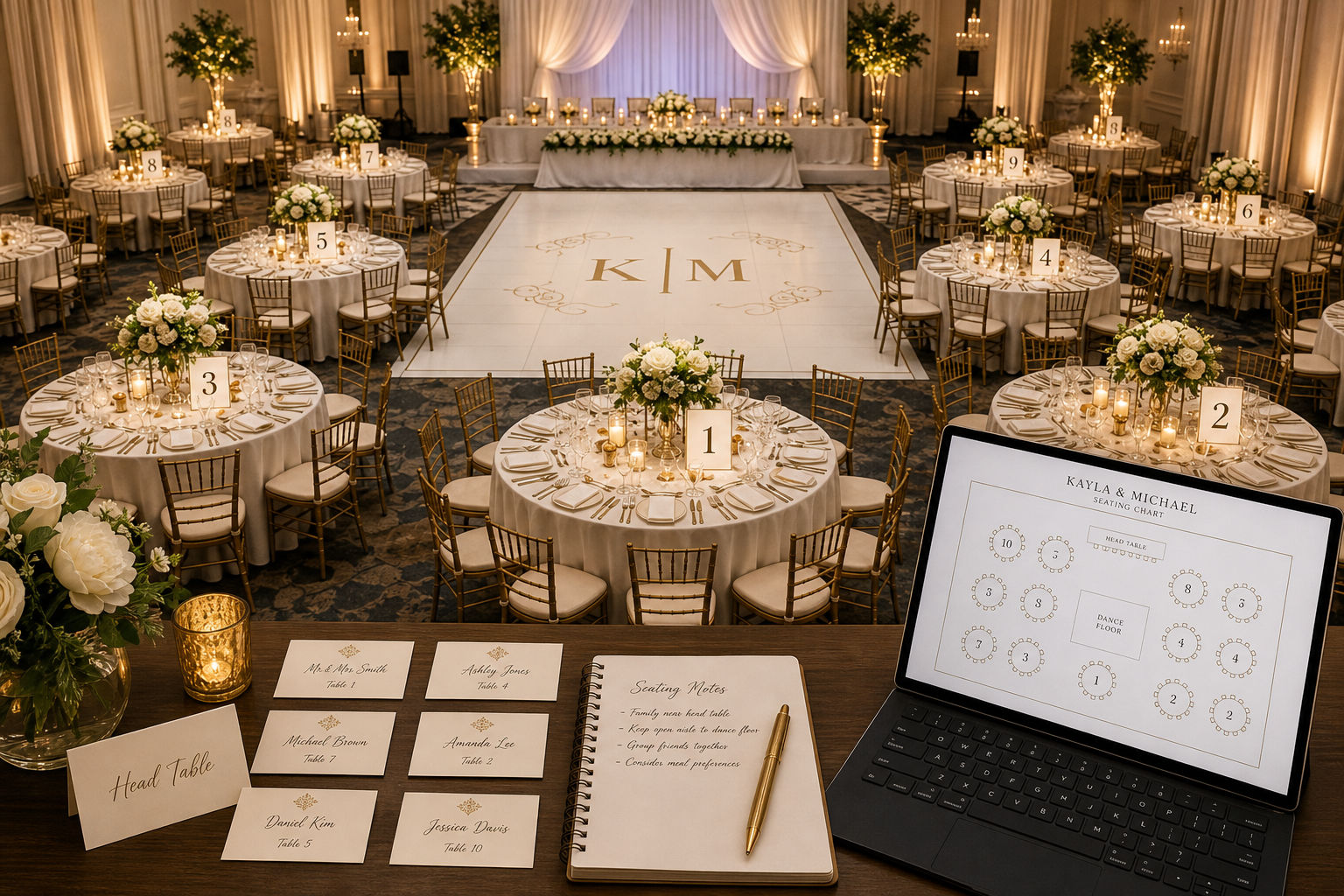 How to Organize a Wedding Seating Chart for 100+ Guests