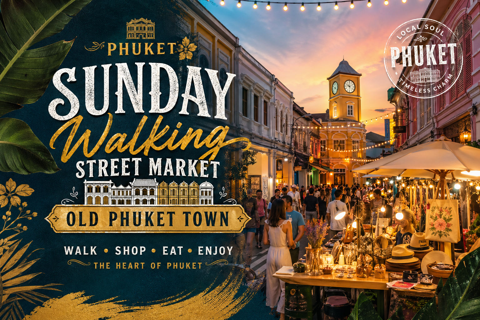 Sunday Walking Street Market — Old Phuket Town 2026 July