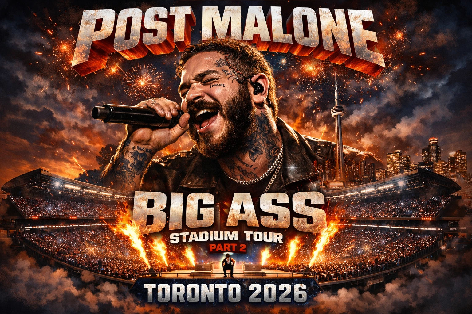 Post Malone BIG ASS Stadium Tour Part 2 Toronto 2026