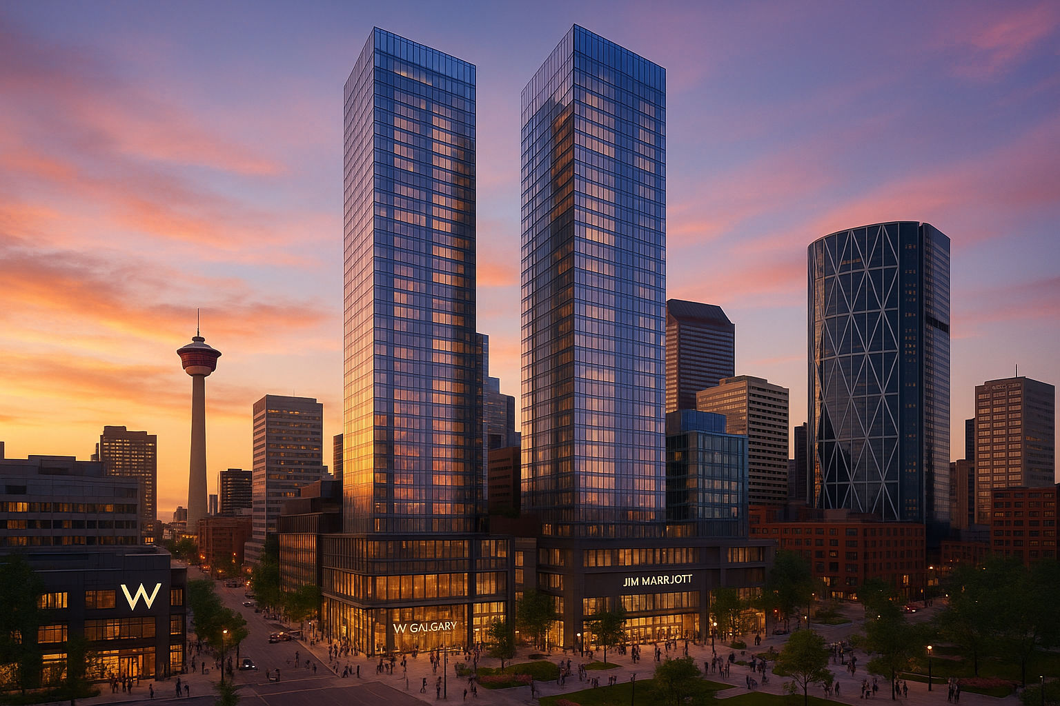 Calgary’s Skyline Soars: $1.2-Billion Hotel Construction Project to Build City’s Next Two Tallest Towers