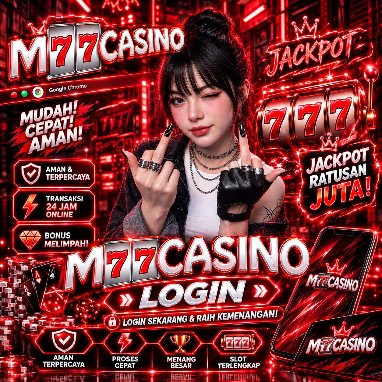 M77Casino: Situs Slot & Casino Online Terpercaya Indonesia by Hey siriusly