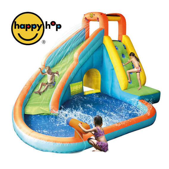 Happy Hop Water Slide with Pool and Cannon