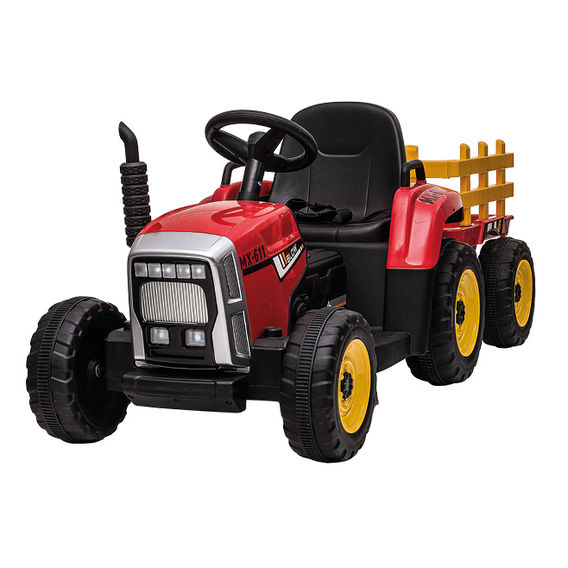 Ride On Tractor with Trailer - Red