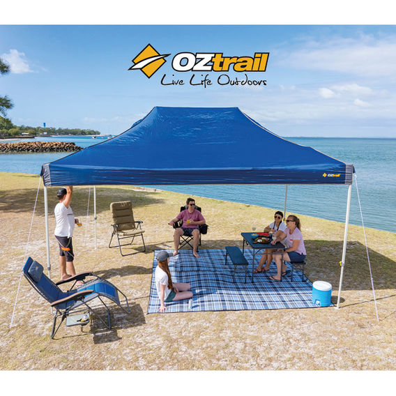 Oztrail Hydroflow Deluxe 6.0 Gazebo - Blue