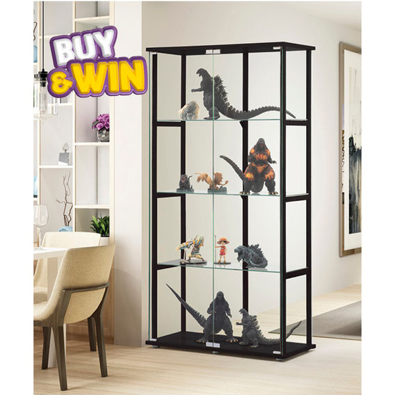 East Glass Display Cabinet 4 Tier