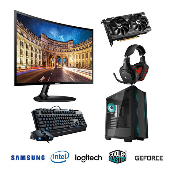 Gaming PC Bundle with 27inch Curved Monitor