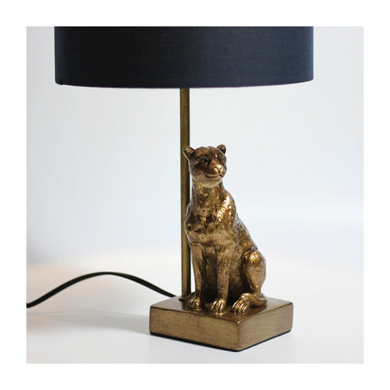 Cheetah Sitting Table Lamp - Copper