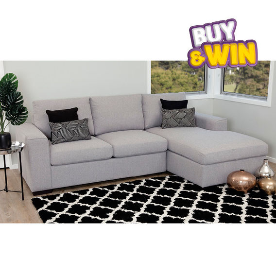 Marley Sofa Bed w/Chaise - Silver