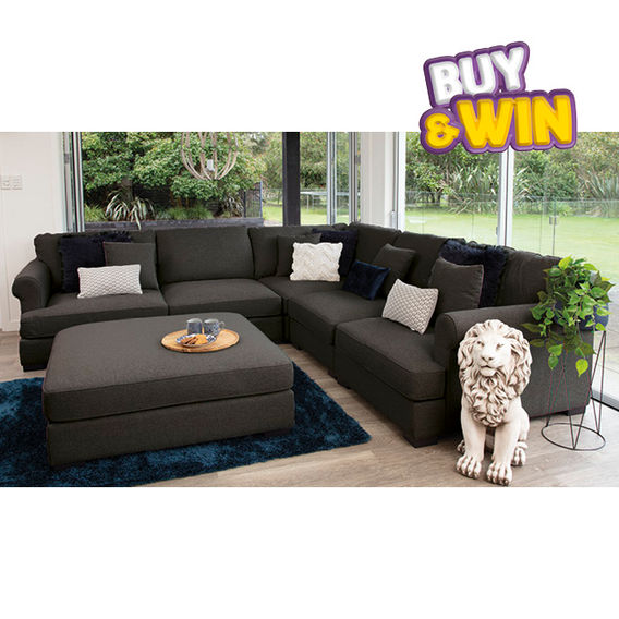 Brighton Corner suite with Ottoman - Midnight