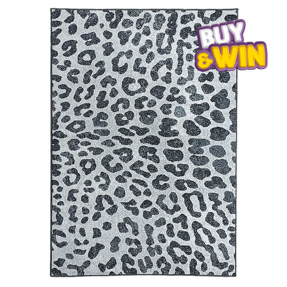 Asana Leopard Rug Black/White - 200 x 300